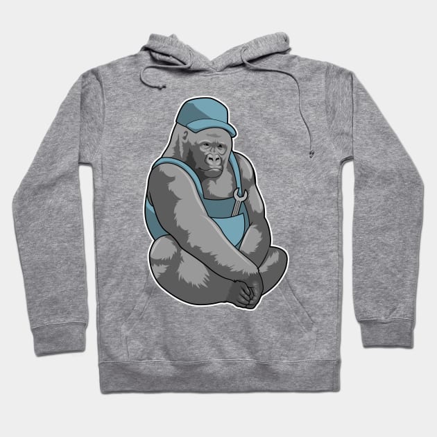 Gorilla as Craftsman with Wrench Hoodie by Markus Schnabel